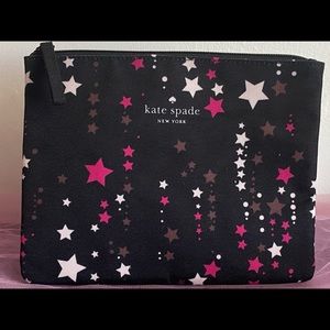 Kate Spade Star Print Large Canvas Pouch